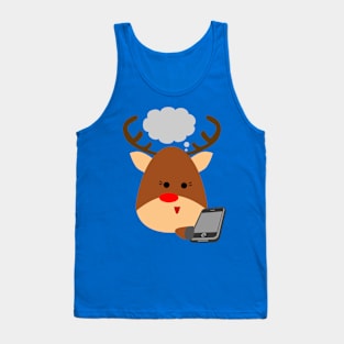 Merry Christmas Reindeer & Phone Tank Top